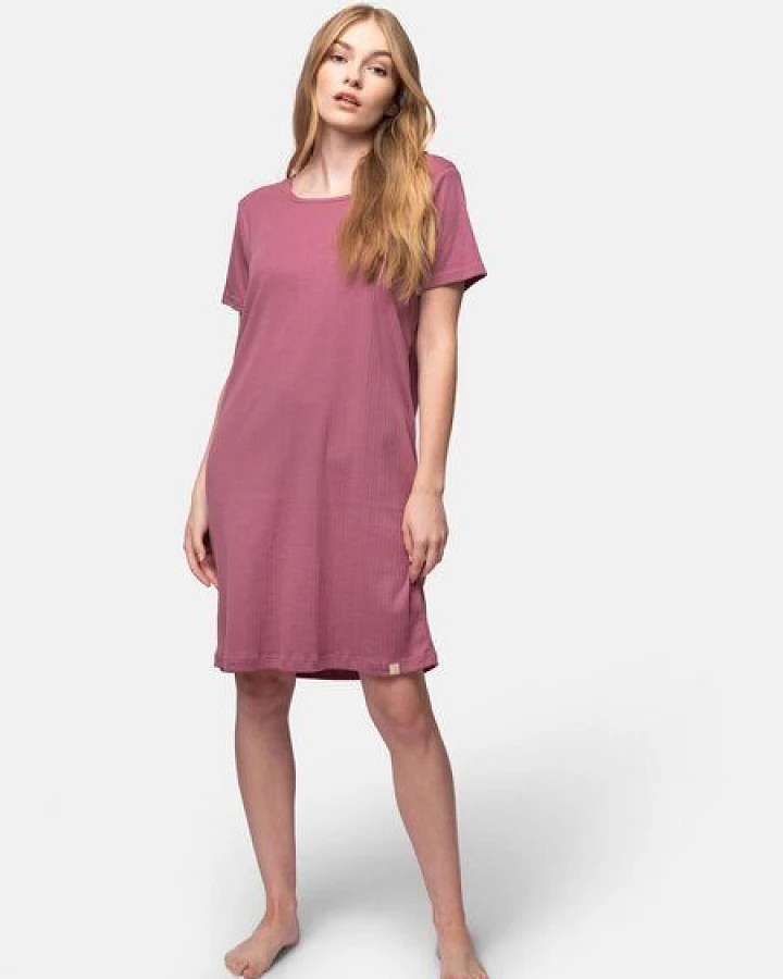 greenjama Damen Sleepshirt aus Derby-Rib, GOTS-zertifiziert