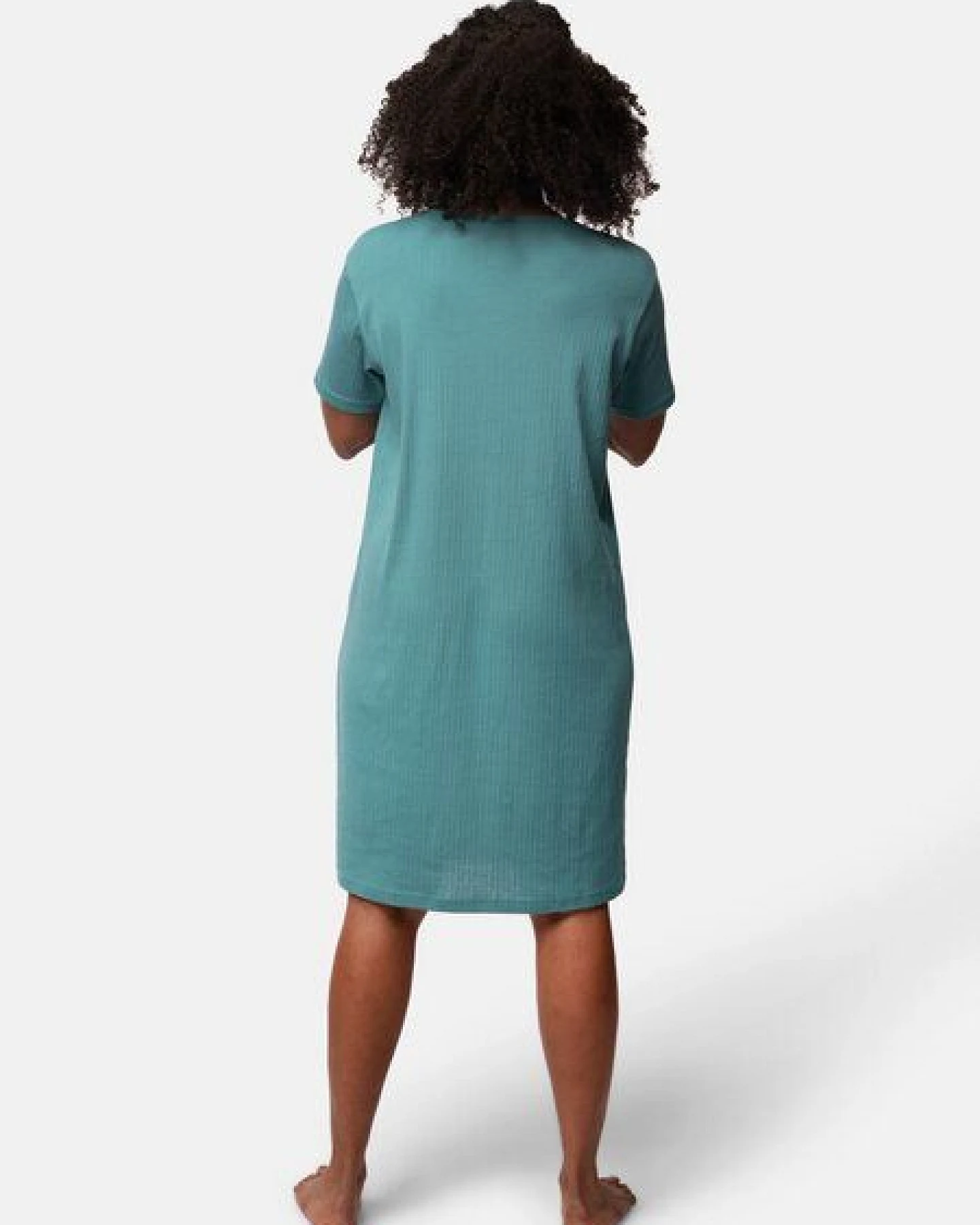 greenjama Damen Sleepshirt aus Derby-Rib, GOTS-zertifiziert – Ansicht 3