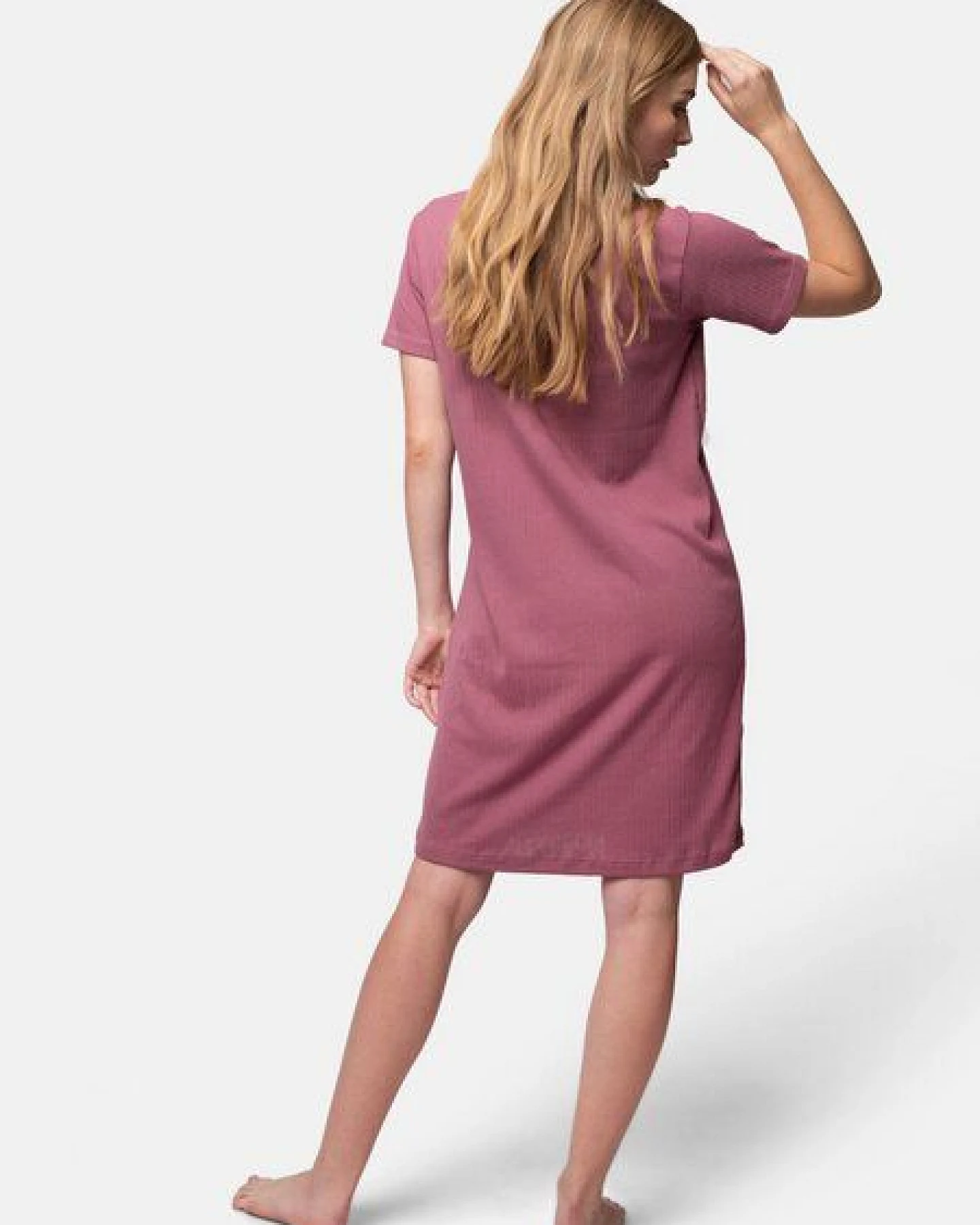 greenjama Damen Sleepshirt aus Derby-Rib, GOTS-zertifiziert – Ansicht 3