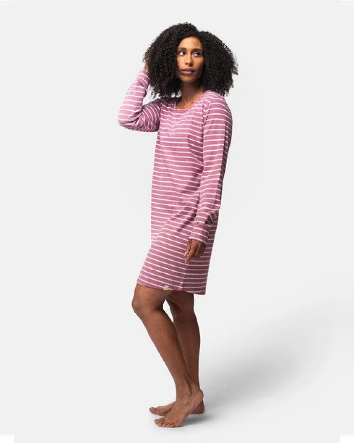greenjama Damen Sleepshirt Ringel, GOTS-zertifiziert