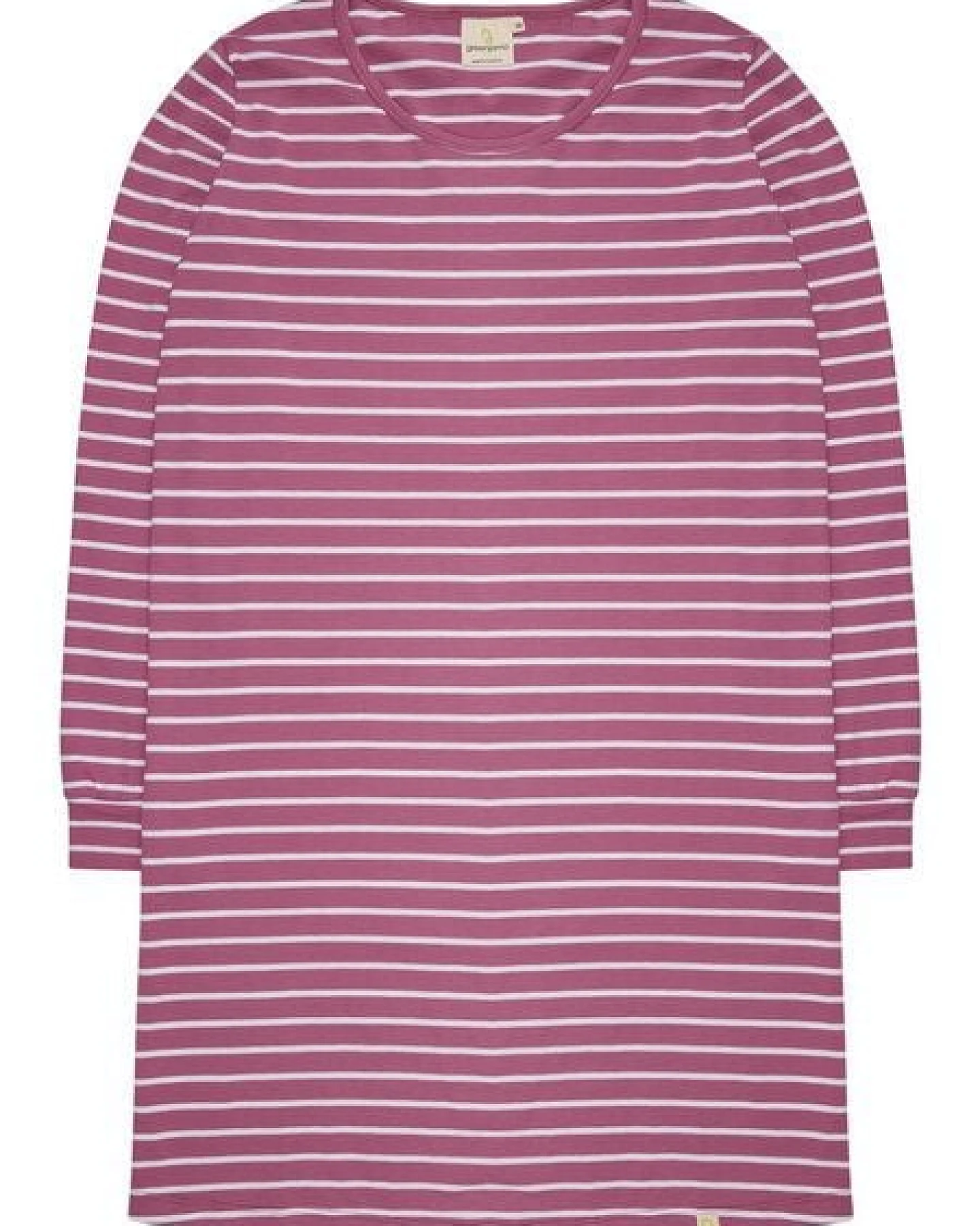 greenjama Damen Sleepshirt Ringel, GOTS-zertifiziert – Ansicht 4
