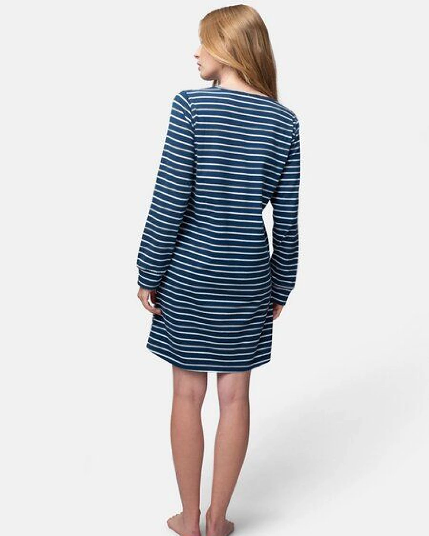 greenjama Damen Sleepshirt Ringel, GOTS-zertifiziert – Ansicht 3