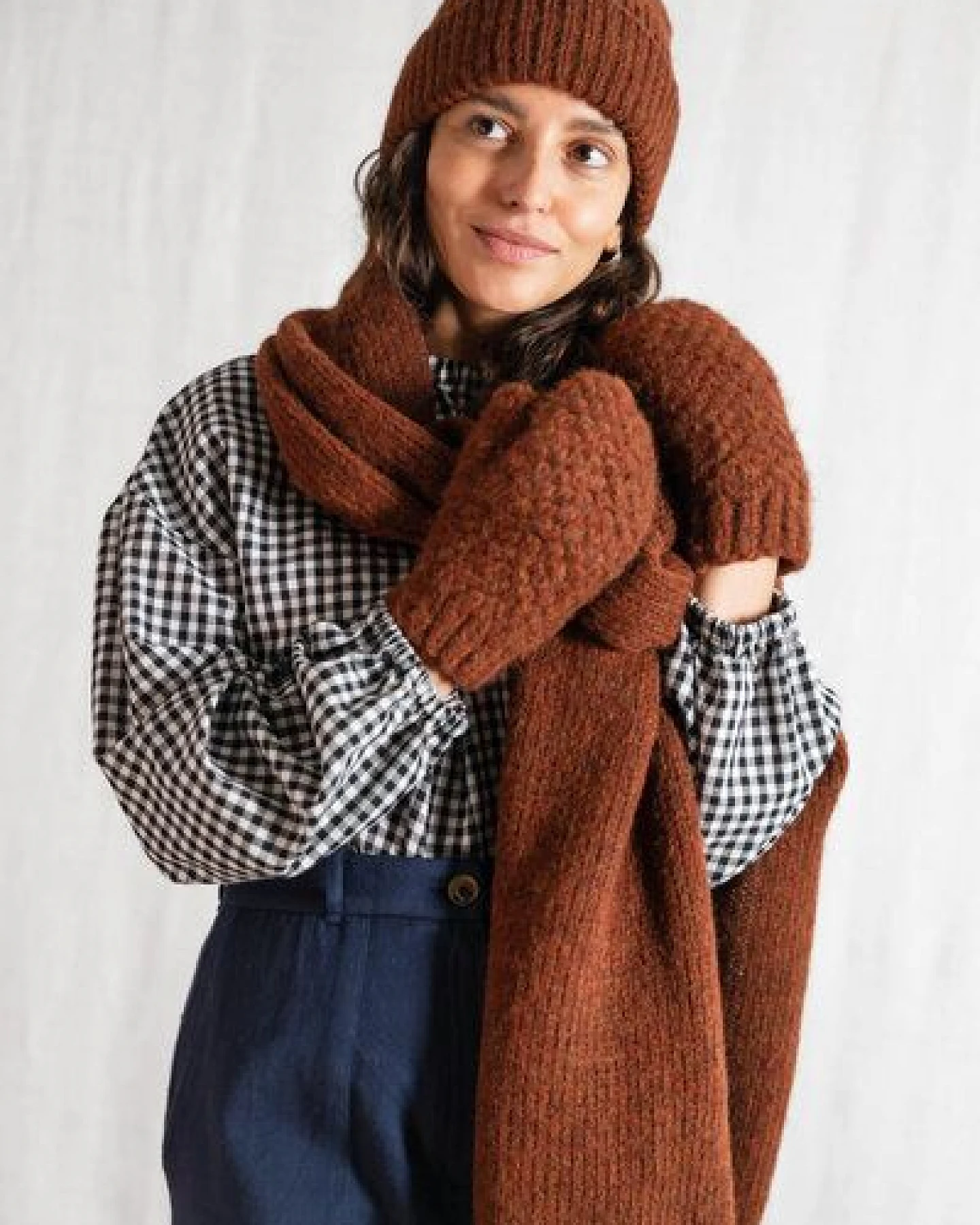 Jyoti - Fair Works Baby-Alpaka Schal Tapabocas – Ansicht 2