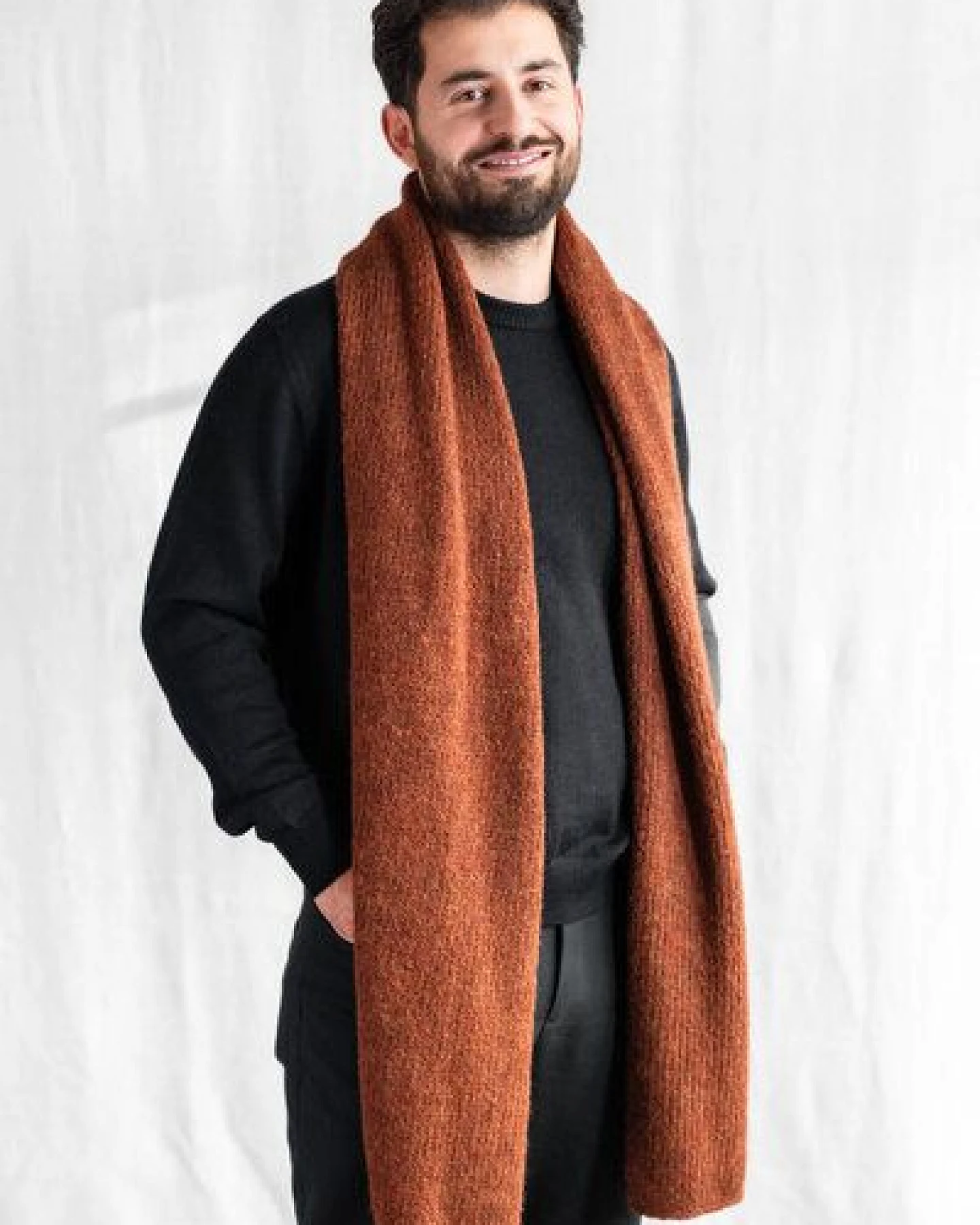 Jyoti - Fair Works Baby-Alpaka Schal Tapabocas – Ansicht 3