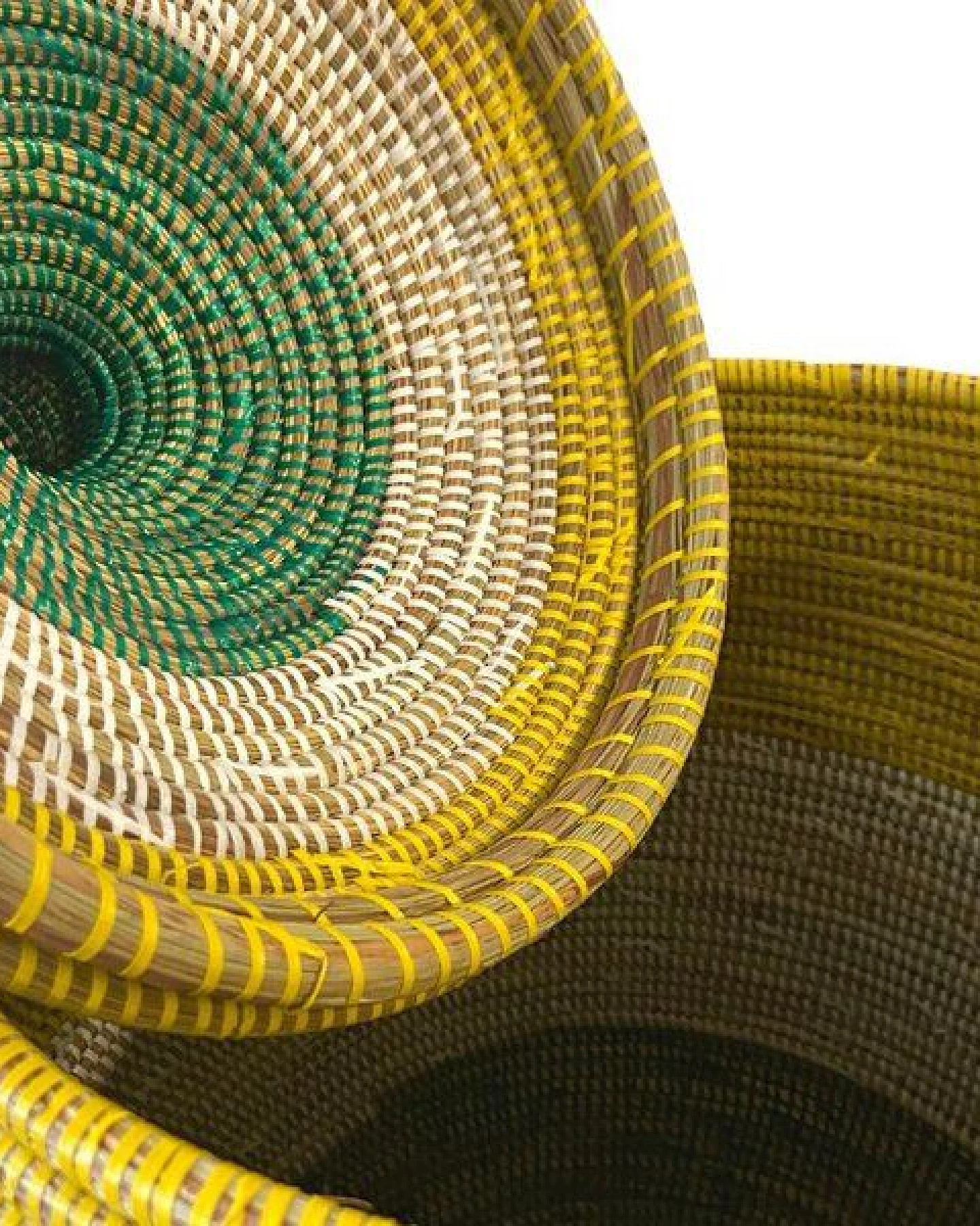 SWANE-Design Afrikanischer Wäschekorb - Bold Stripes Grün/Gelb - S/M/L/XL/XXL – Ansicht 2