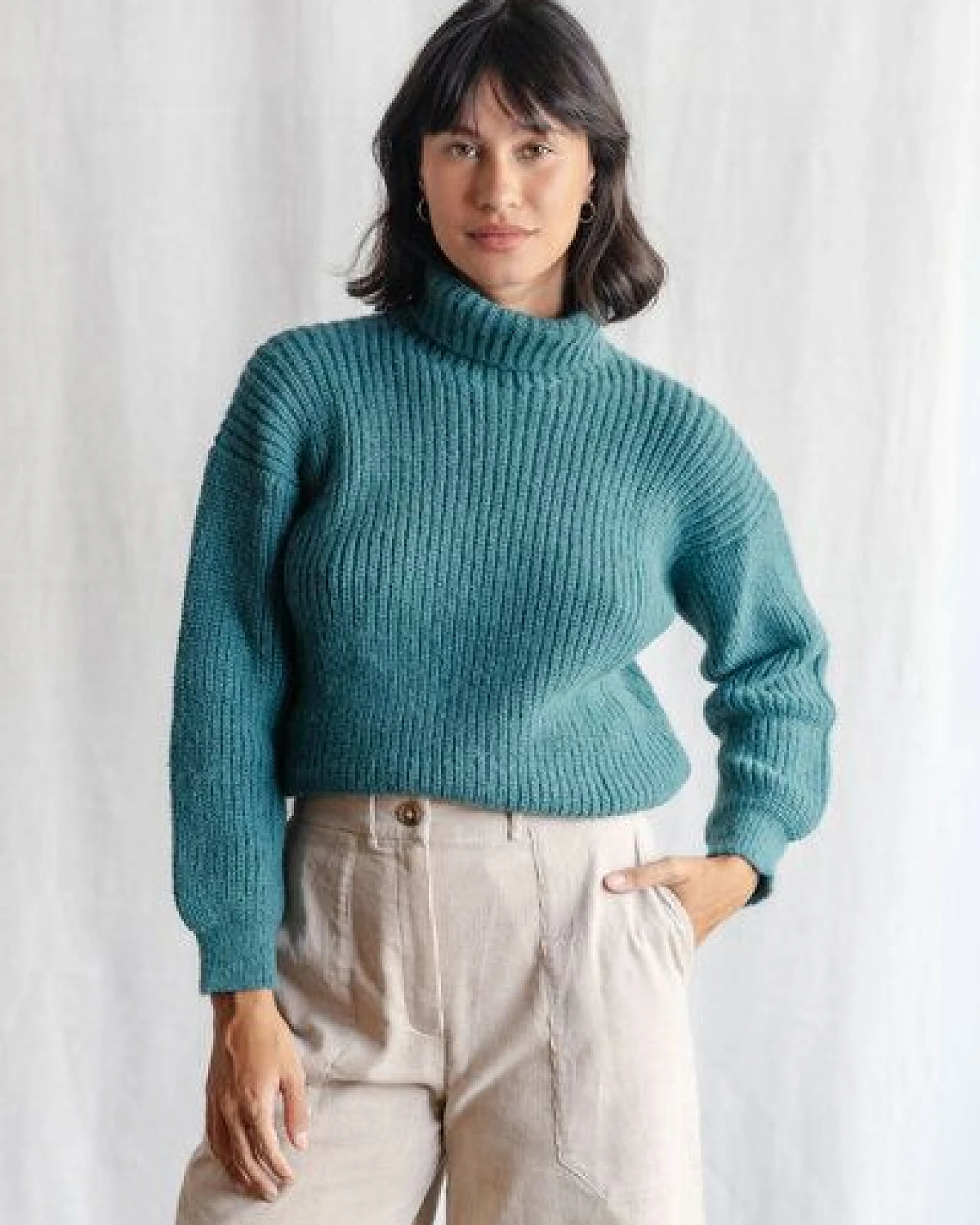 Jyoti - Fair Works Baby-Alpaka Turtleneck Strickpullover Sabeti – Ansicht 3