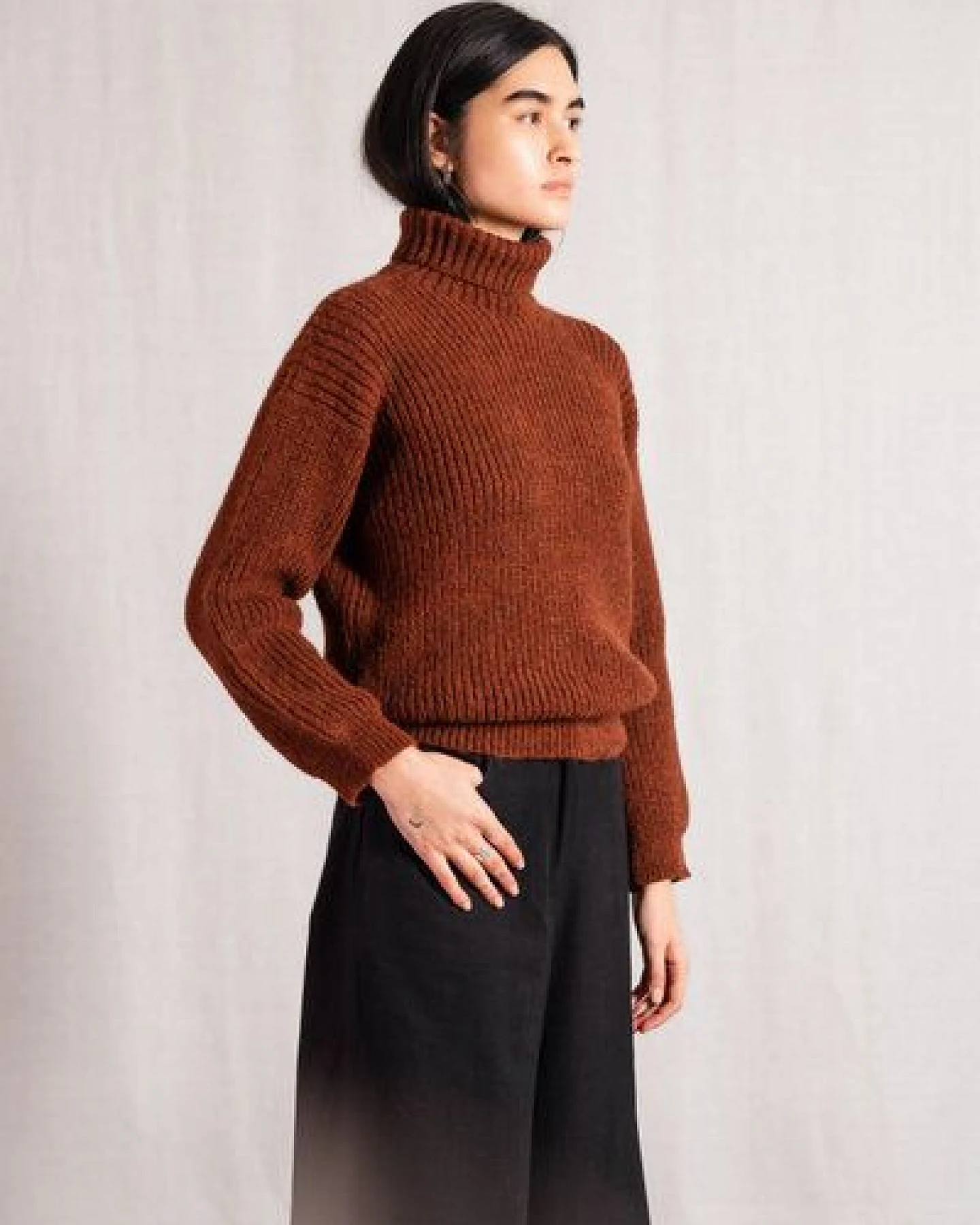 Jyoti - Fair Works Baby-Alpaka Turtleneck Strickpullover Sabeti – Ansicht 2