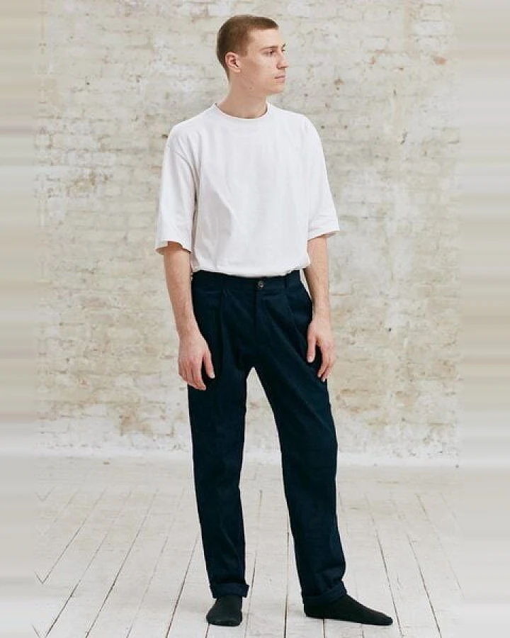 Jyoti - Fair Works Bio-Baumwollcord Hose Sameer Nachtblau