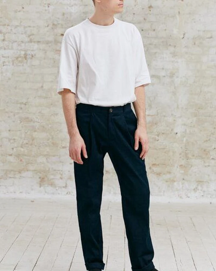 Jyoti - Fair Works Bio-Baumwollcord Hose Sameer Nachtblau