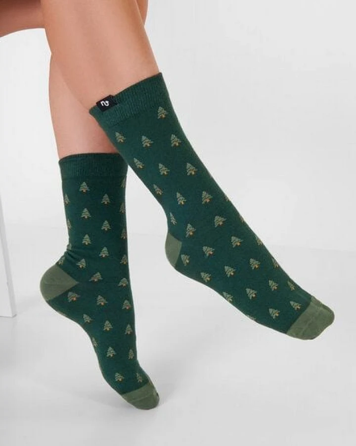 Natural Vibes Bäume Bunte Socken GOTS