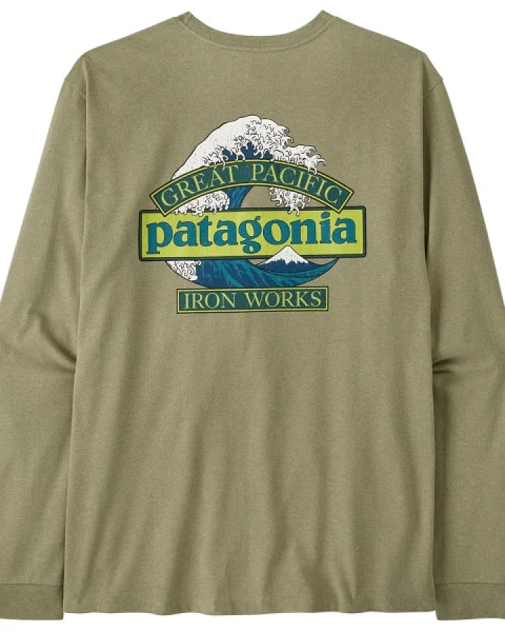Patagonia - L/S Great Waves Responsibili-Tee - Longsleeve Gr M oliv