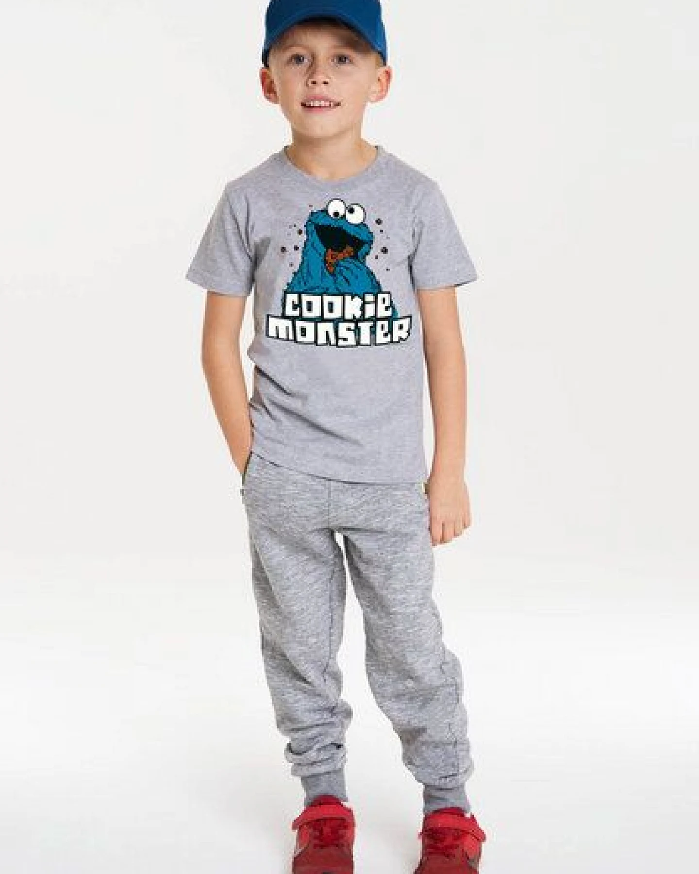 LOGOSH!RT LOGOSHIRT - Sesamstrasse - Krümelmonster "Cookie Monster" - Kinder – Ansicht 3