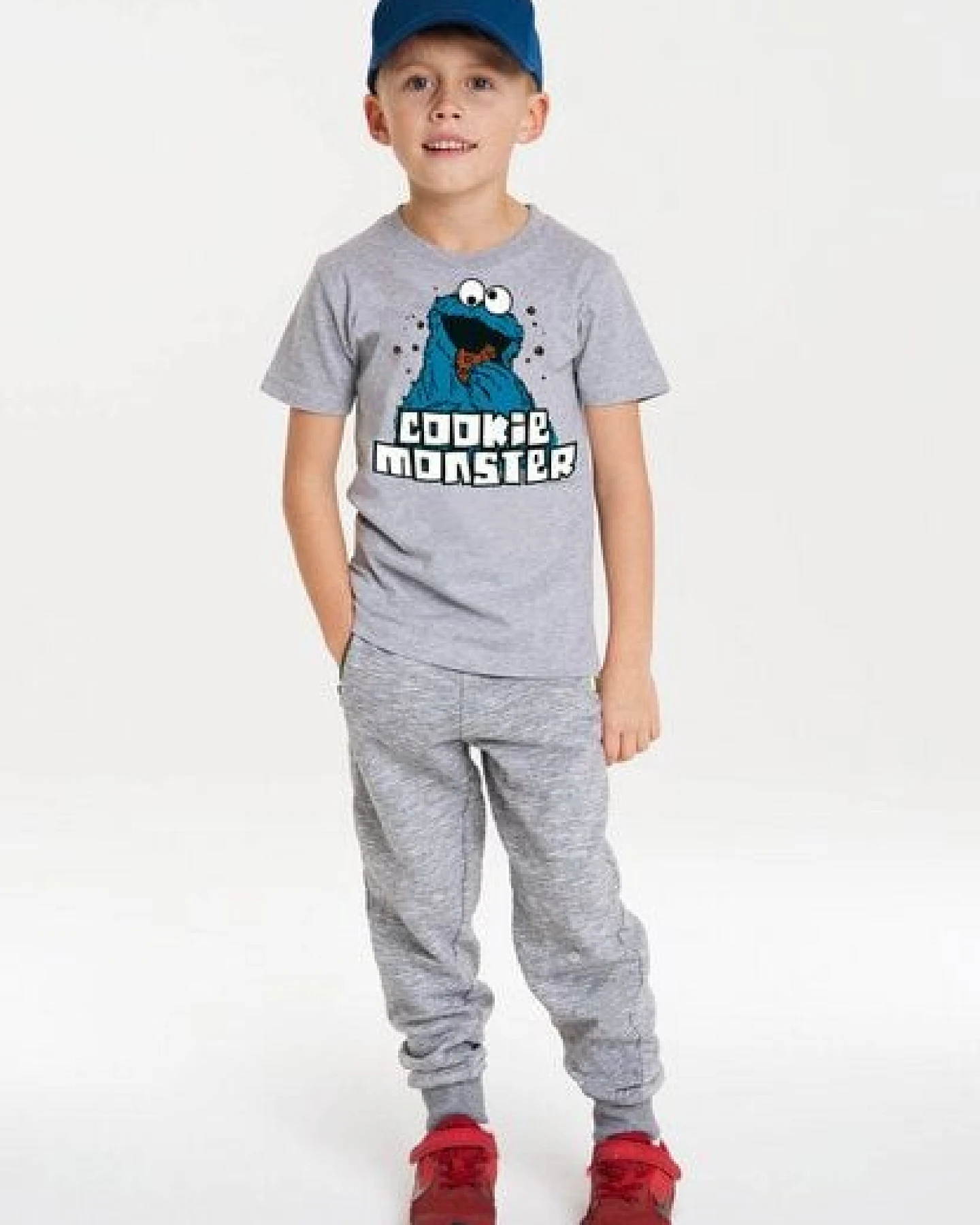 LOGOSH!RT LOGOSHIRT - Sesamstrasse - Krümelmonster "Cookie Monster" - Kinder – Ansicht 3