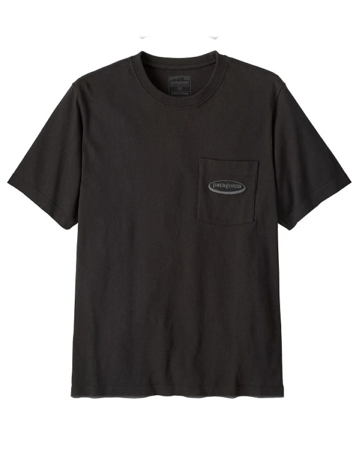 Patagonia - MW '95 Oval Logo Pocket Tee - T-Shirt Gr XS schwarz
