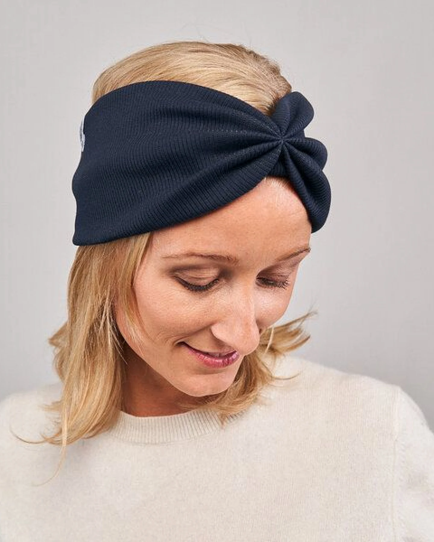 obumi Stirnband Rippe Bow aus Bio Baumwolle – Ansicht 2