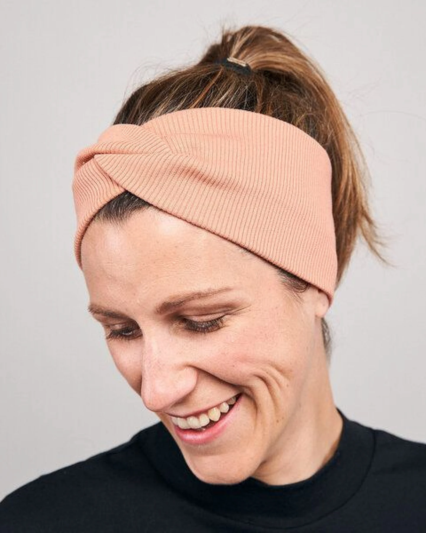 obumi Stirnband Rippe Knot aus Bio Baumwolle – Ansicht 2