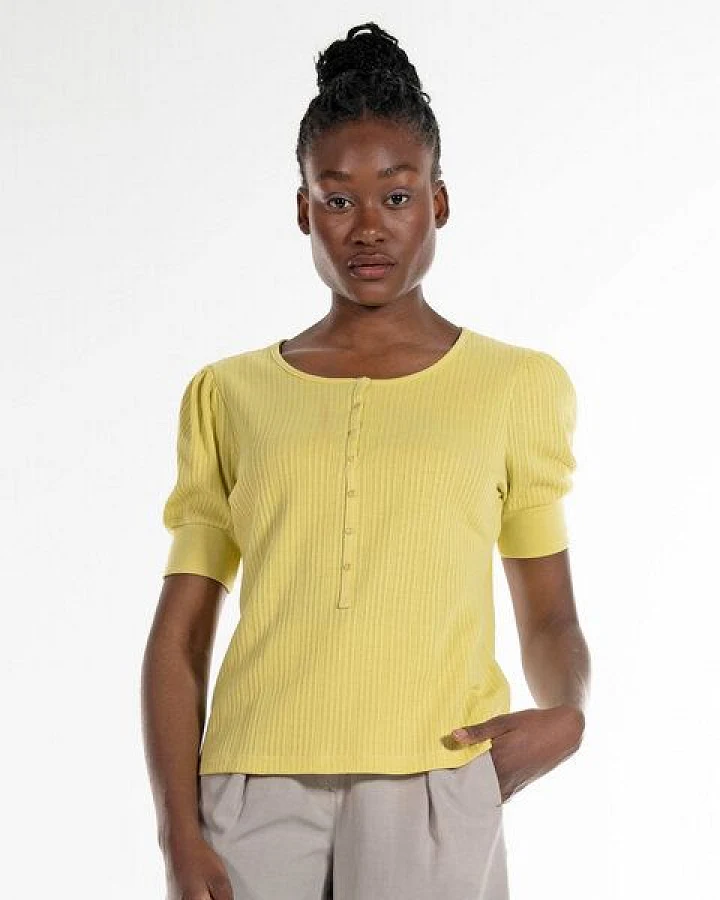 Alma & Lovis Blusenshirt aus feinem Rippen-Jersey