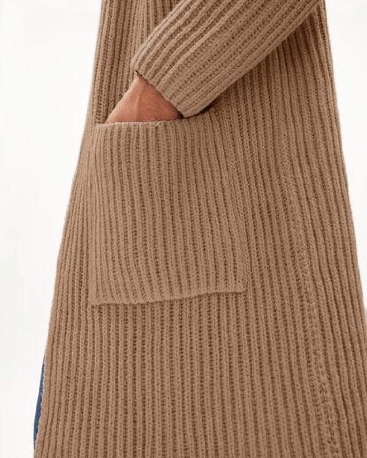 ARMEDANGELS OLIDAA RIBBED - Damen Cardigan Loose Fit aus Bio-Woll-Mix (recycled) – Ansicht 3