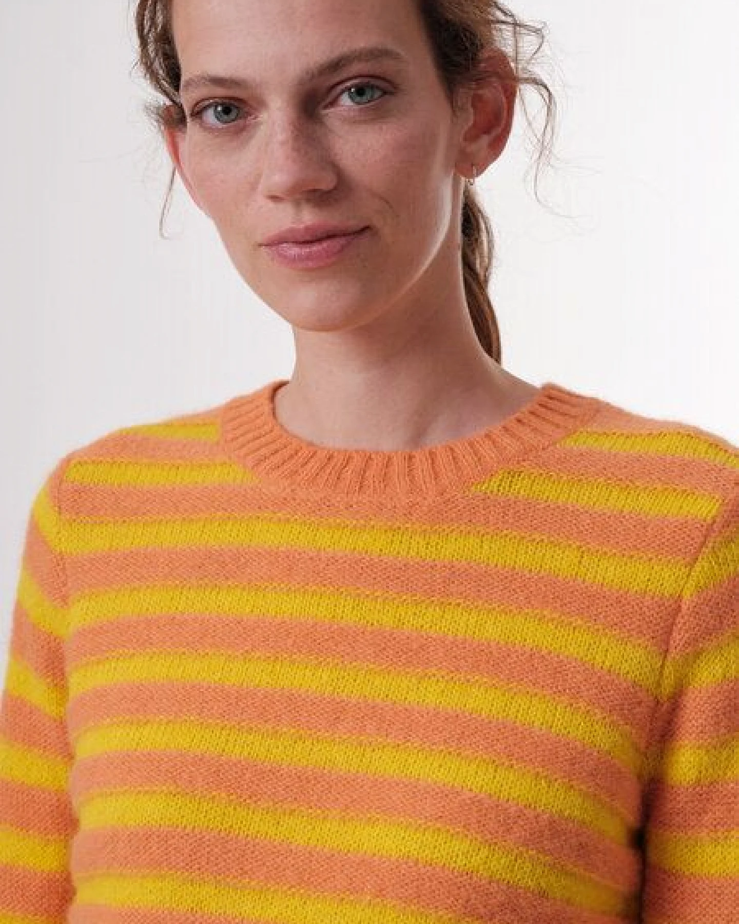 LANIUS Streifenpullover aus Alpakawolle – Ansicht 4