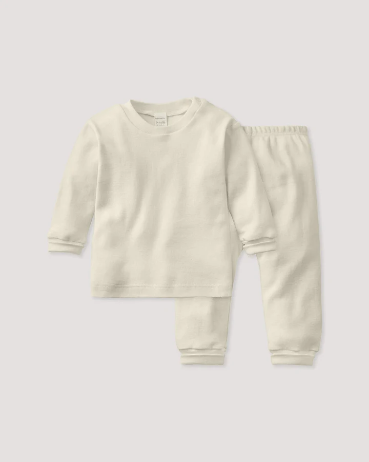 hessnatur Baby Pyjama aus Bio-Baumwolle - natur - Größe 62/68