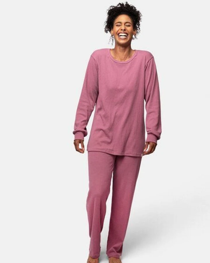 greenjama Damen Langarm-Shirt aus Derby-Rib, GOTS-zertifiziert