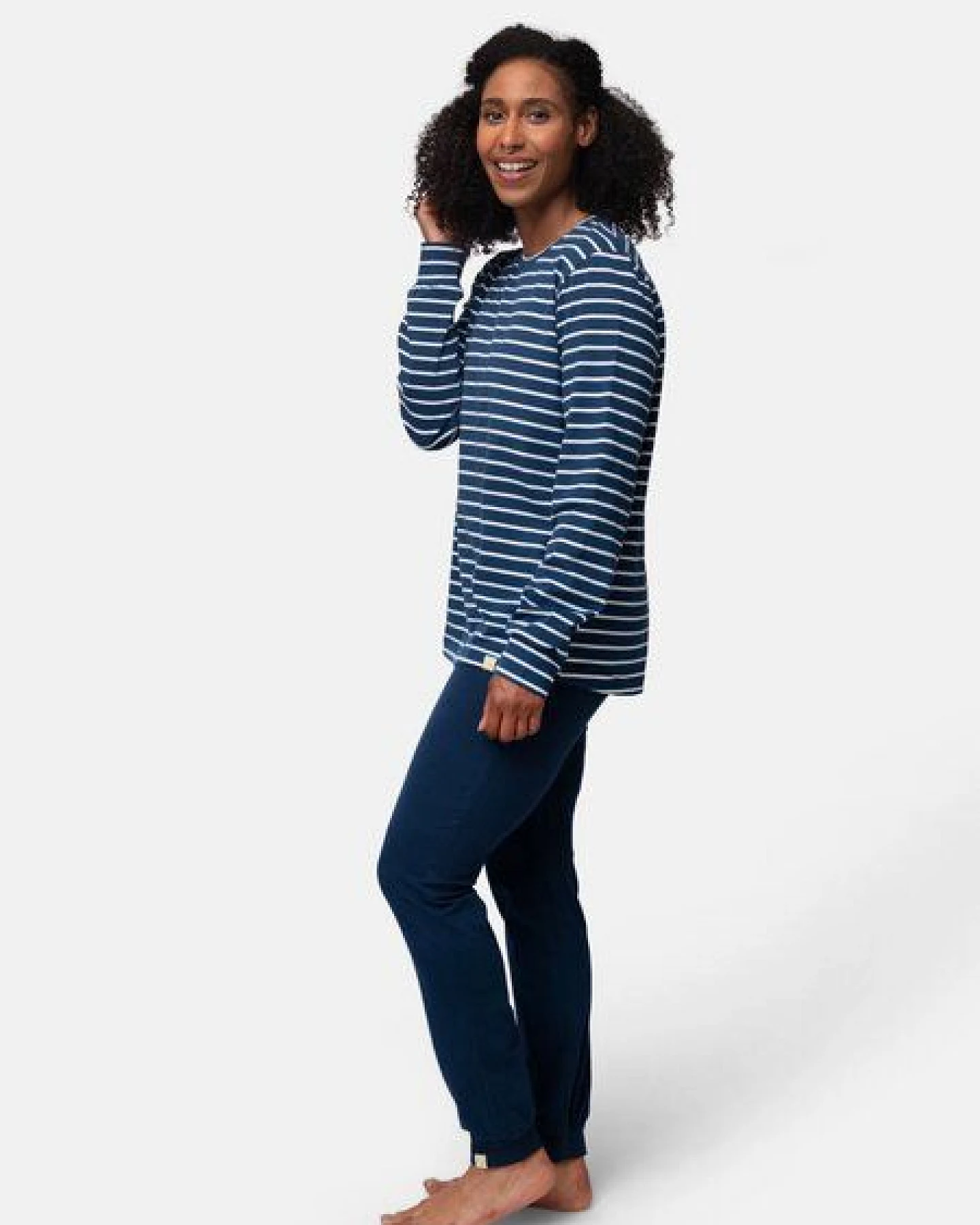 greenjama Damen Langarm-Shirt Ringel, GOTS-zertifiziert – Ansicht 2