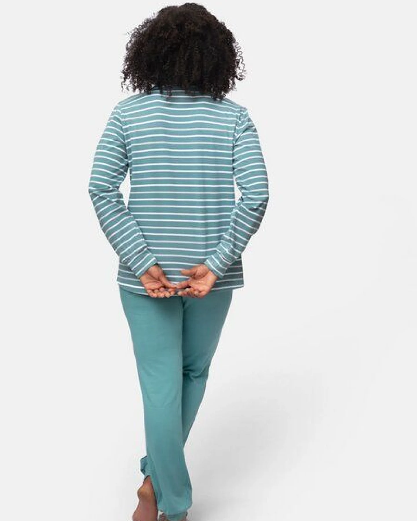 greenjama Damen Langarm-Shirt Ringel, GOTS-zertifiziert – Ansicht 2