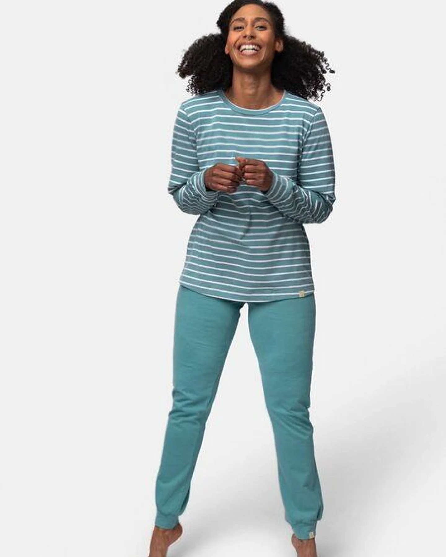 greenjama Damen Langarm-Shirt Ringel, GOTS-zertifiziert – Ansicht 3