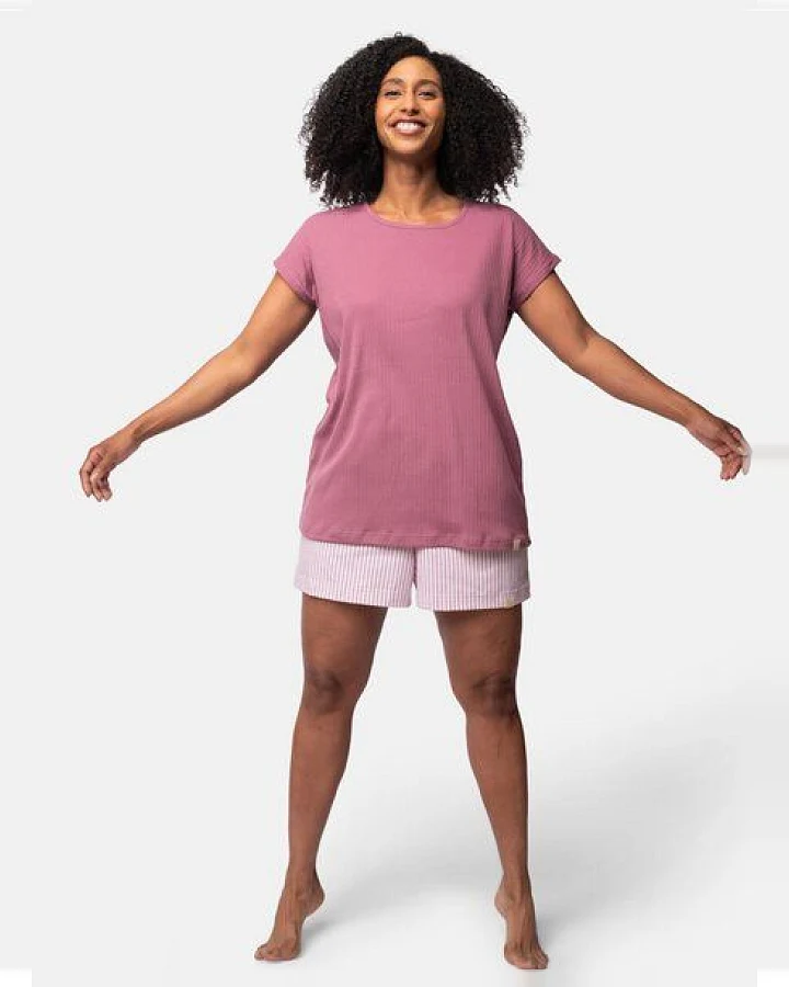 greenjama Damen T-Shirt aus Derby-Rib, GOTS-zertifiziert