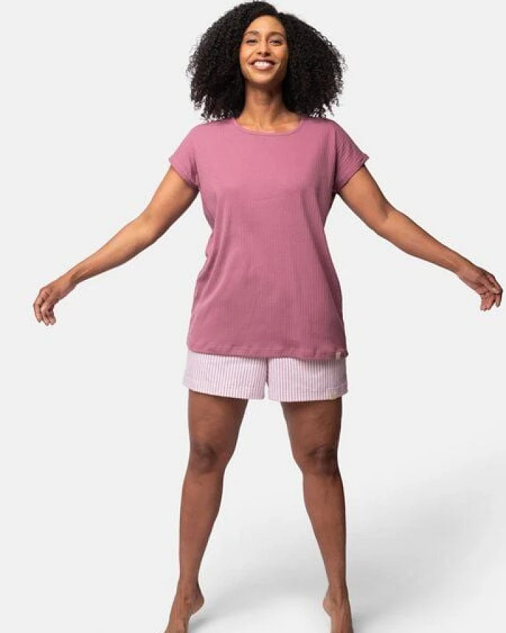 greenjama Damen T-Shirt aus Derby-Rib, GOTS-zertifiziert