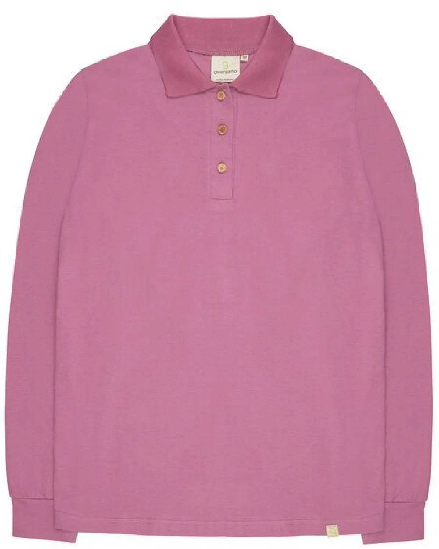 greenjama Damen Langarm-Shirt mit Polo-Kragen, GOTS-zertifiziert – Ansicht 3