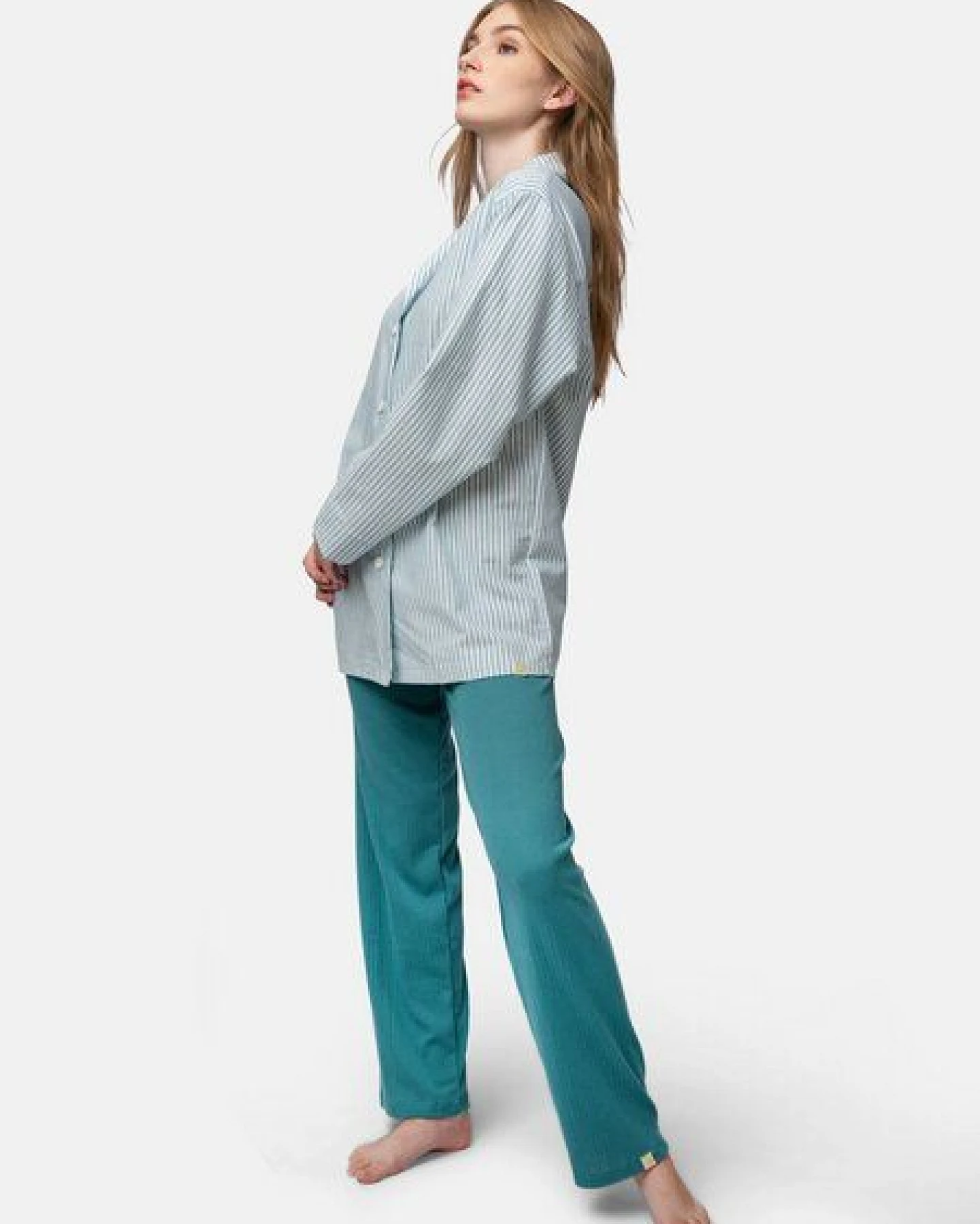 greenjama Damen Pyjama-Hemd, GOTS-zertifiziert – Ansicht 2