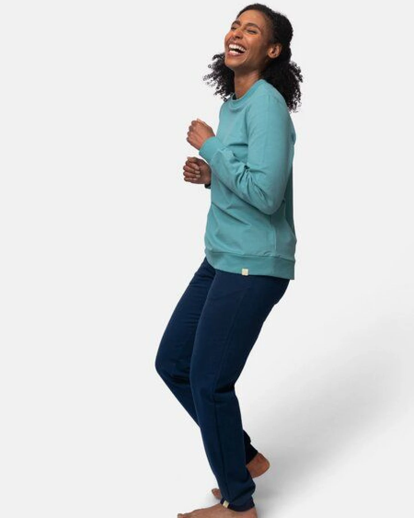 greenjama Damen Shirt in weicher Sweat Qualität, GOTS-zertifiziert – Ansicht 2