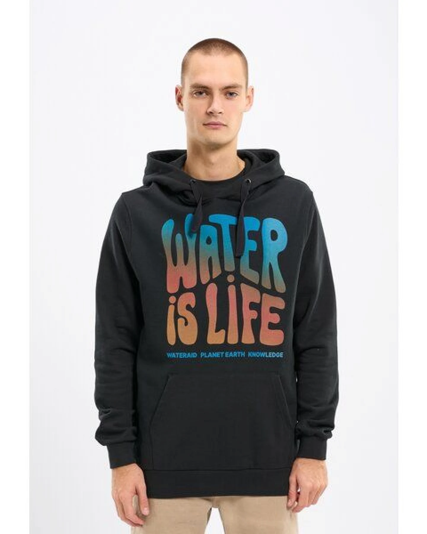 KnowledgeCotton Apparel Kapuzenpullover WATERAID aus Bio-Baumwolle – Ansicht 2