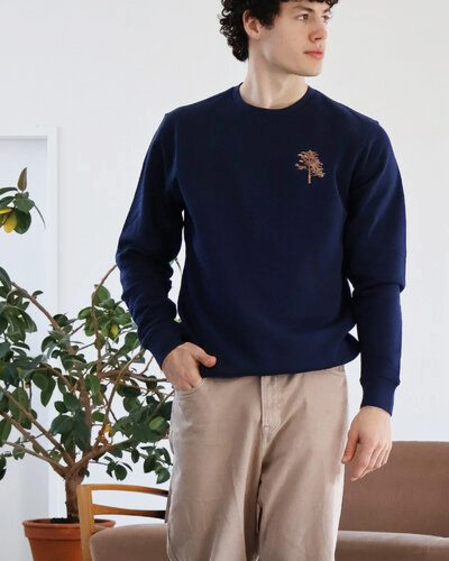 Kultgut Tree in echter Woodoptik/ Vegan - Pullover flauschig & gemütlich – Ansicht 4