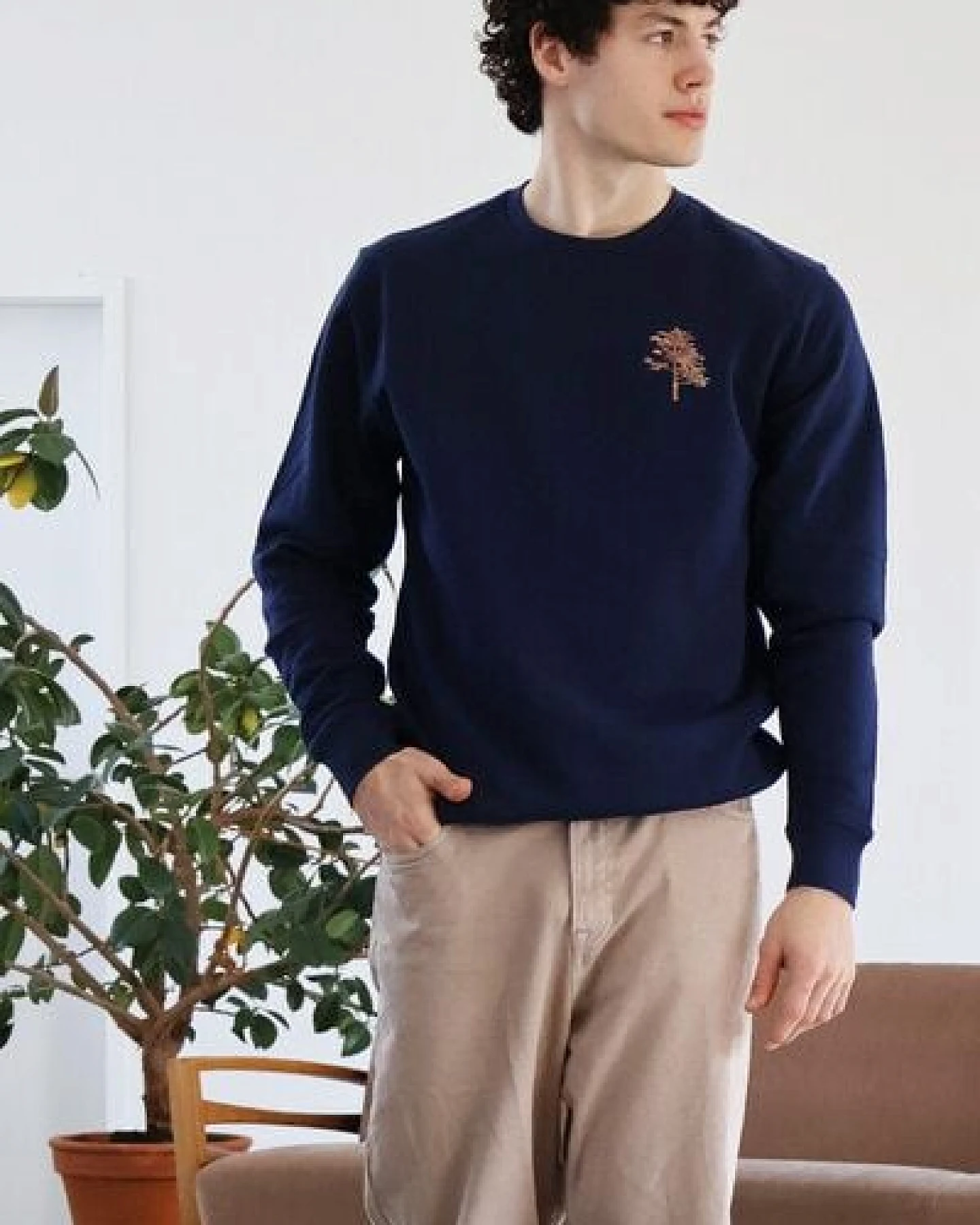 Kultgut Tree in echter Woodoptik/ Vegan - Pullover flauschig & gemütlich – Ansicht 4