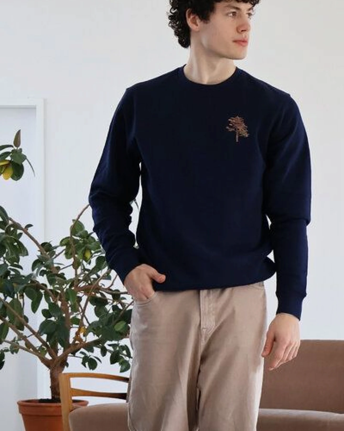 Kultgut Tree in echter Woodoptik/ Vegan - Pullover flauschig & gemütlich – Ansicht 3
