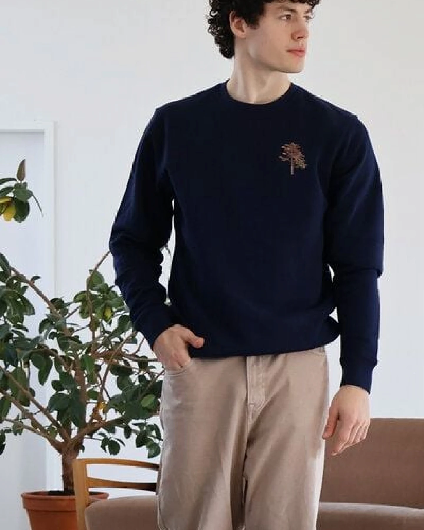 Kultgut Tree in echter Woodoptik/ Vegan - Pullover flauschig & gemütlich – Ansicht 3