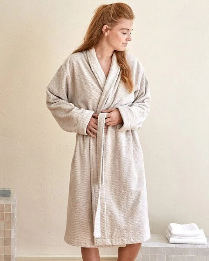 Bademantel Mini Dots "Yumeko" aus Bio-Baumwolle