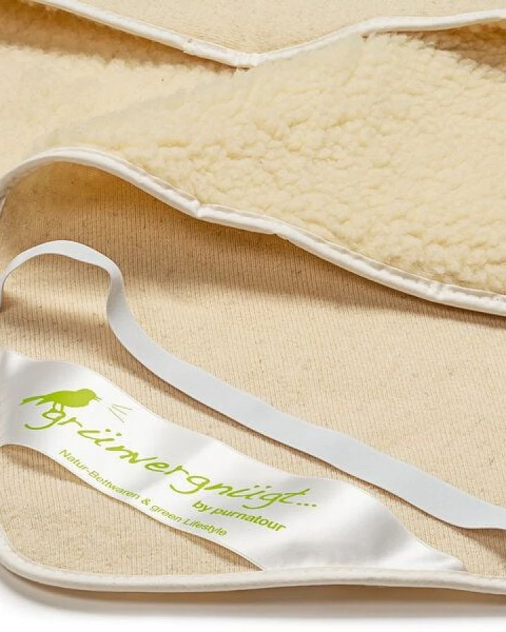 purnatour Matratzenauflage / Wollunterlage aus Schurwolle - bio organic -
