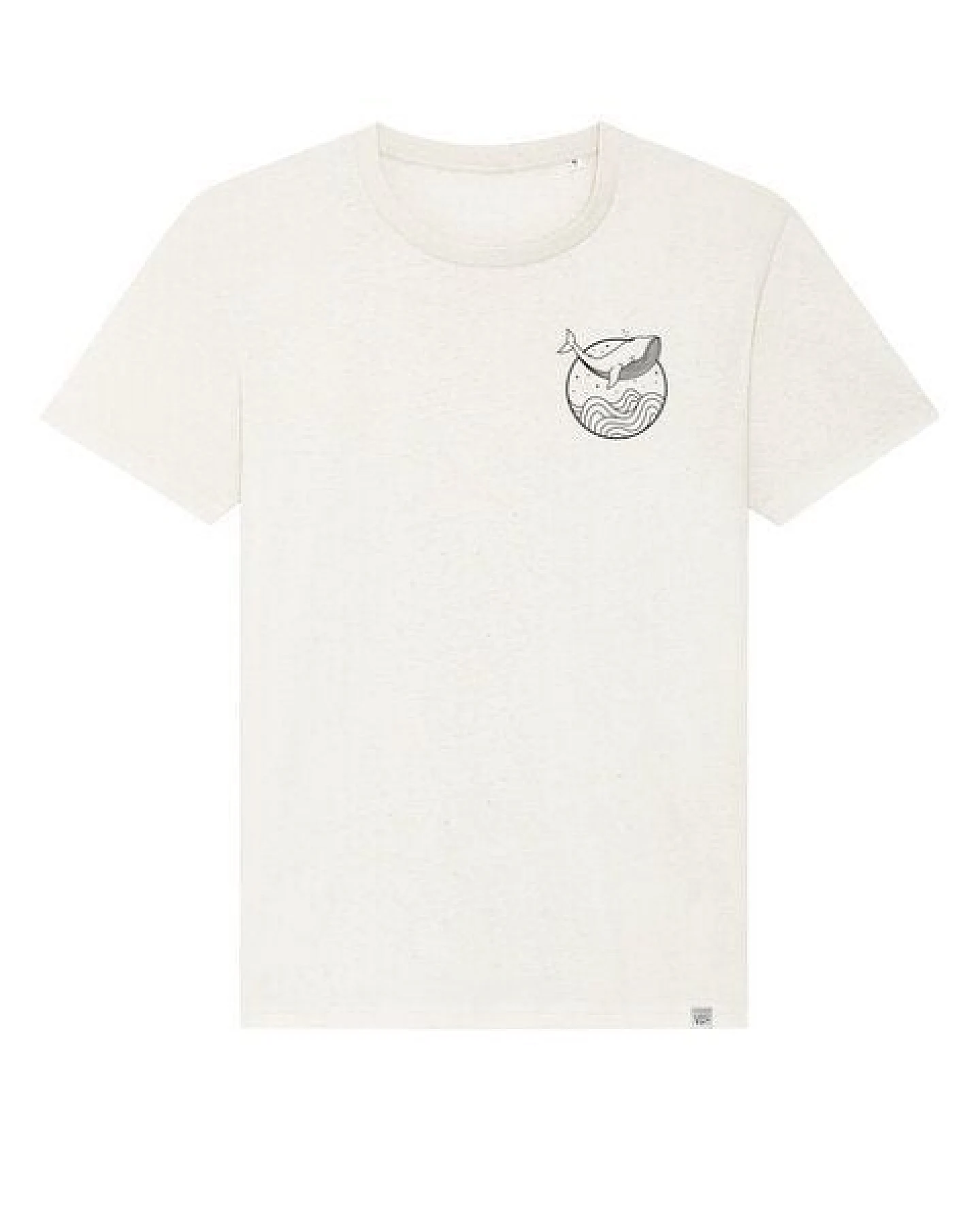 vis wear Wal zwischen Ozean und Wellen - Unisex T-Shirt - Recycled Bio Baumwolle – Ansicht 3