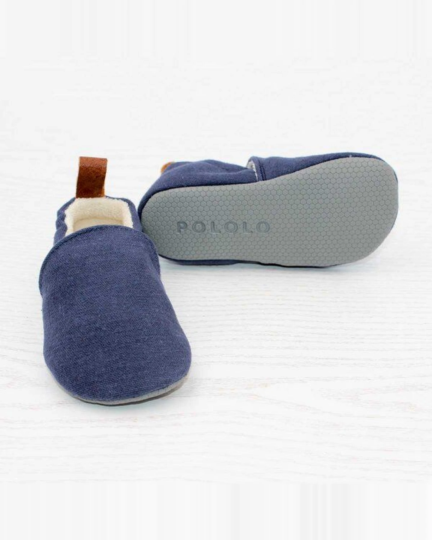 Pololo Barfuß-Hausschuh aus Baumwolle (organic) vegan, Größen 18/19 - 30/31 – Ansicht 2