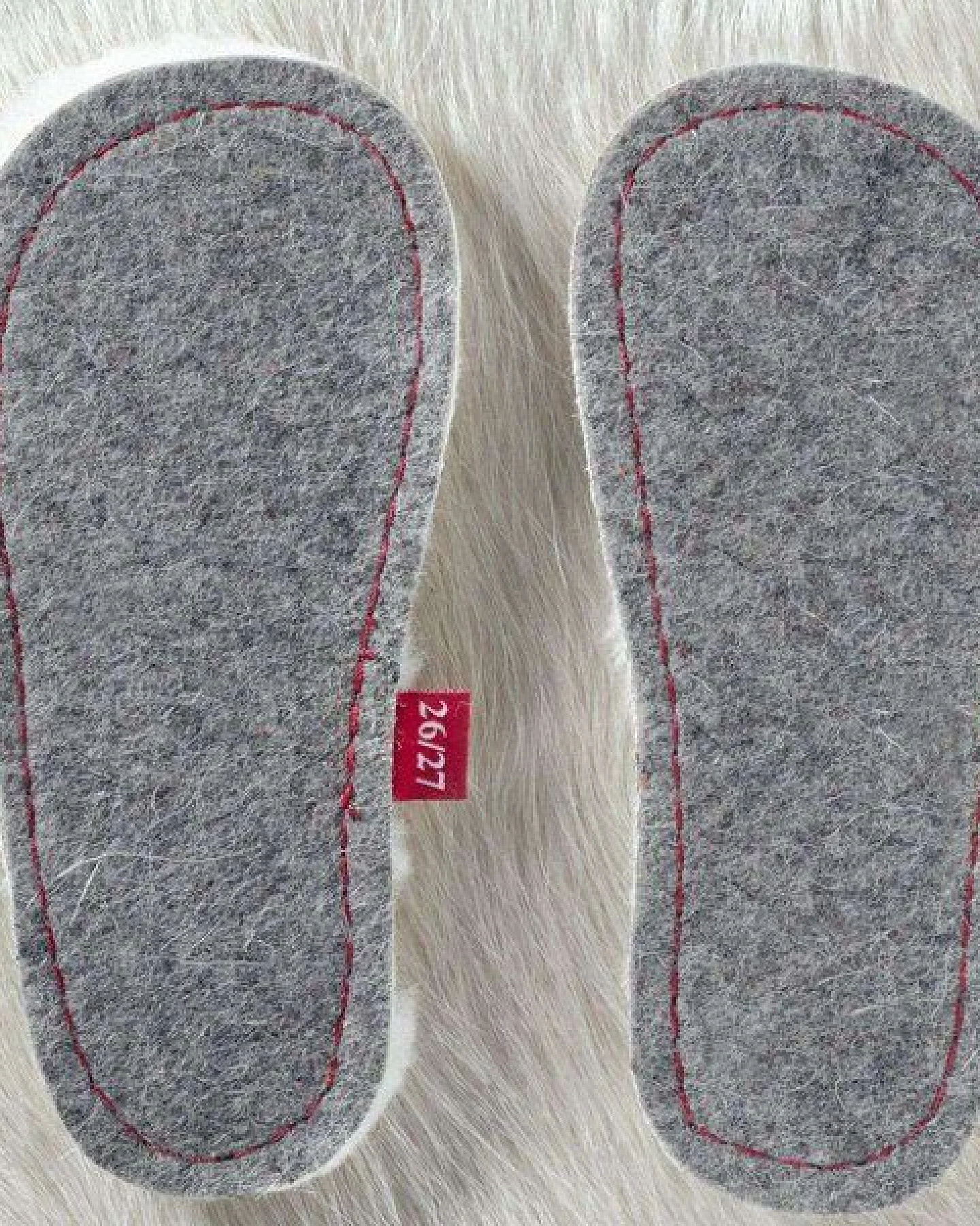 Pololo Wolleinlegesohlen aus 100% zertifizierter Wolle (organic, kontrolliert biologische Tierhaltung), Größen 20 - 34 – Ansicht 2