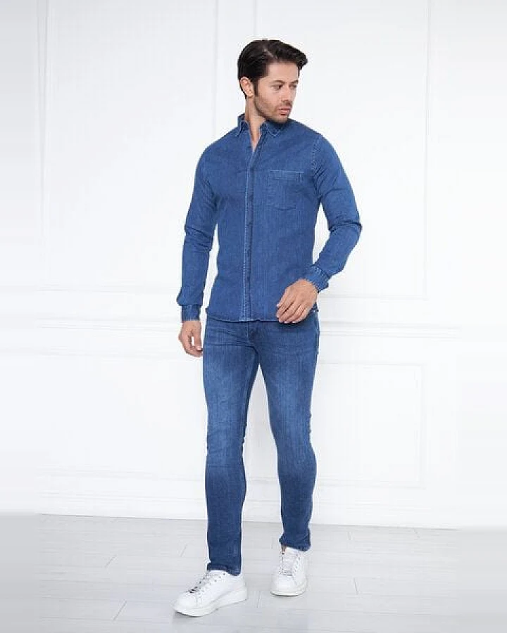 Bruno Barella Jeanshemd aus Bio Baumwolle