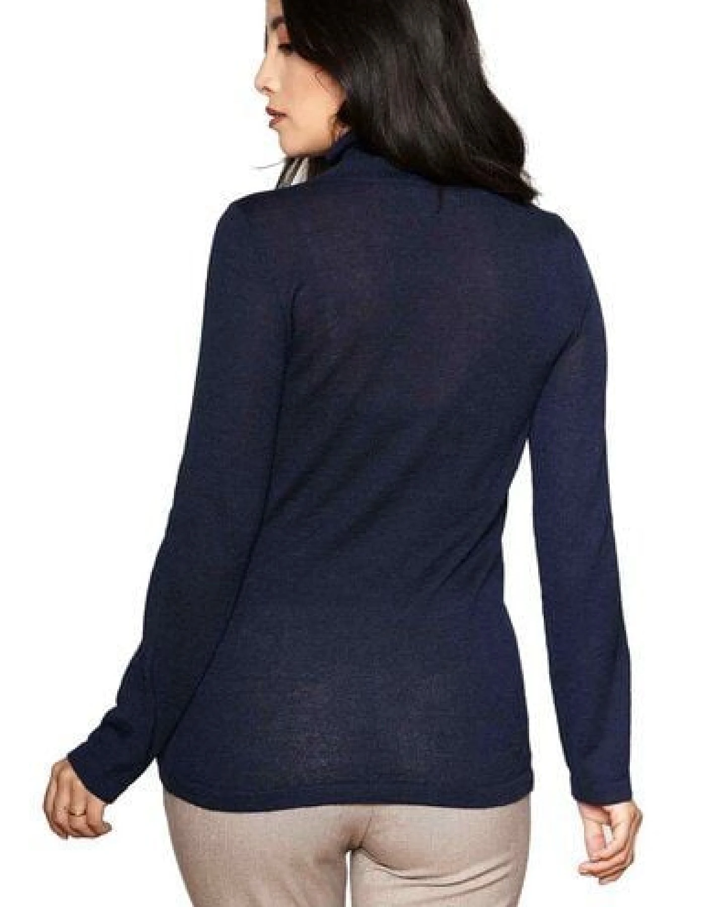 Apu Kuntur Alpaka-Rollkragenpullover aus Baby Alpaka & Seide – Ansicht 2