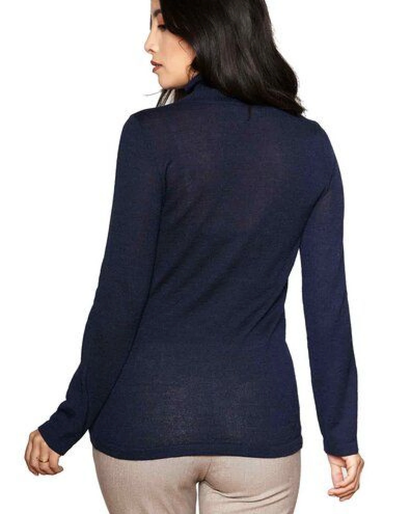 Apu Kuntur Alpaka-Rollkragenpullover aus Baby Alpaka & Seide – Ansicht 2