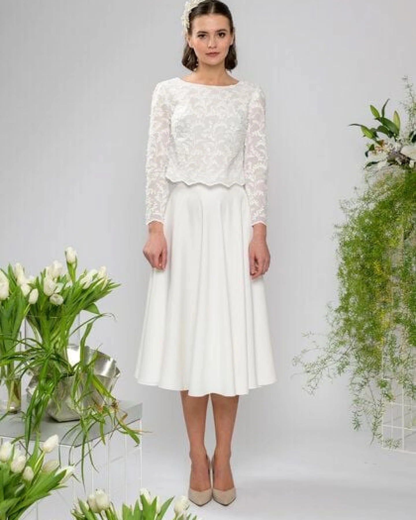 Atelier SNOW langärmliges Brauttop Lily – Ansicht 3
