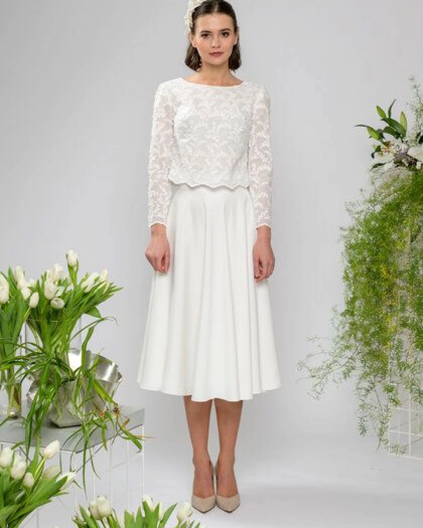 Atelier SNOW langärmliges Brauttop Lily – Ansicht 3
