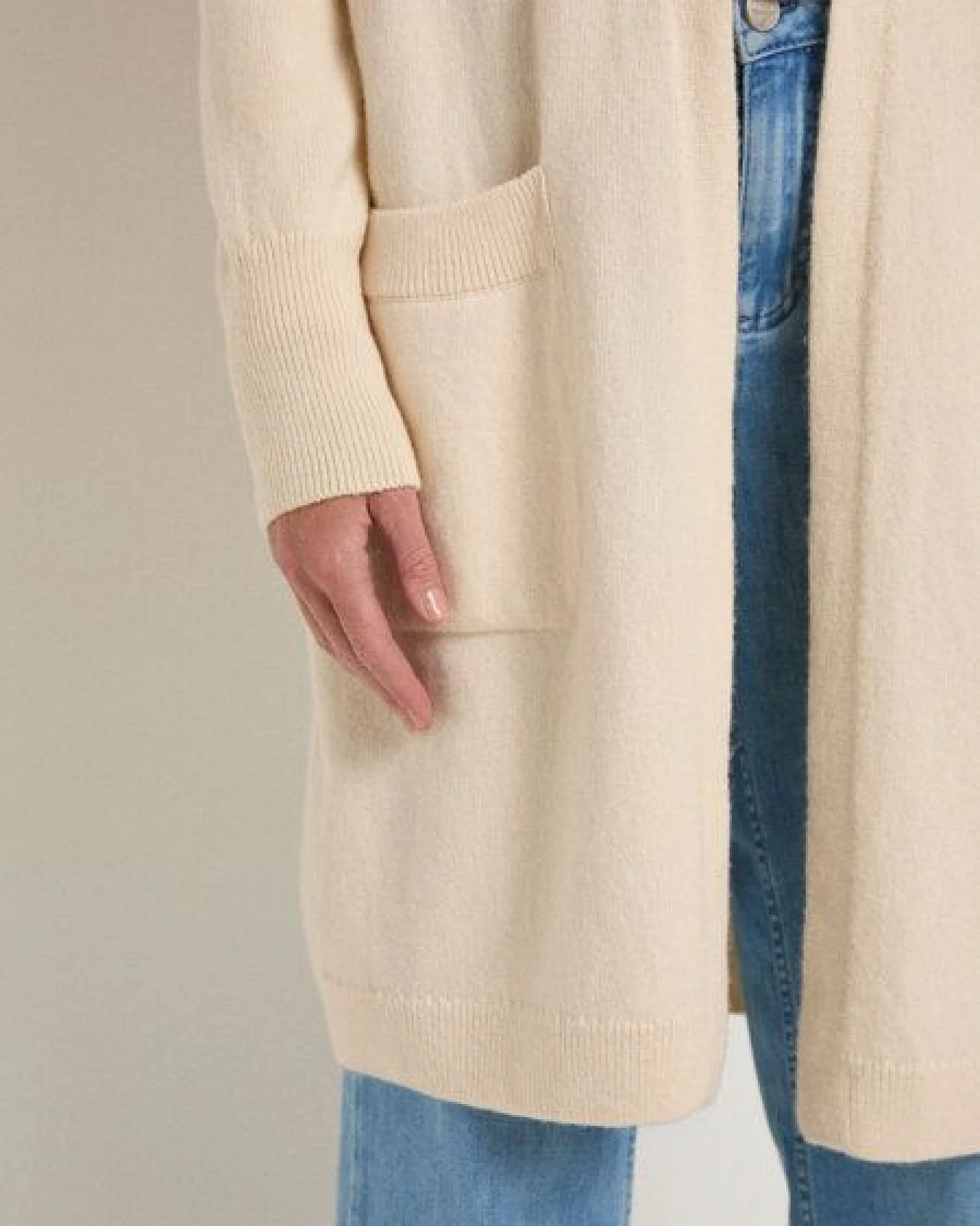 LANIUS Strickmantel aus Bio-Schurwolle & Bio-Baumwolle – Ansicht 4
