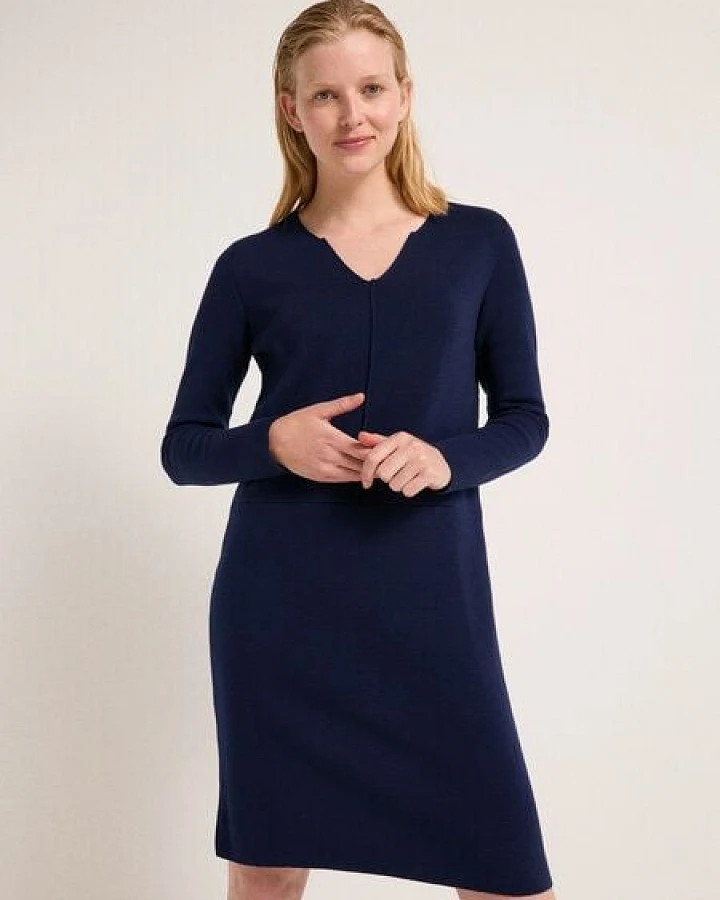 LANIUS Strickkleid aus Bio-Schurwolle und aus Bio-Baumwolle